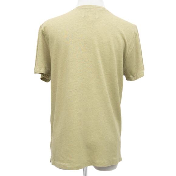 Current/Elliott Green Linen Blend The Drop Pocket T-Shirt Size Medium - Picture 2 of 7